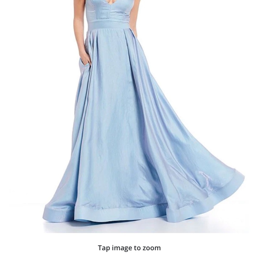 Winter baby blue prom dress